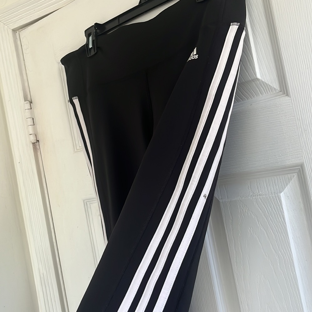 Adidas Three Stripe Climalite Leggings - Picture 2 of 6